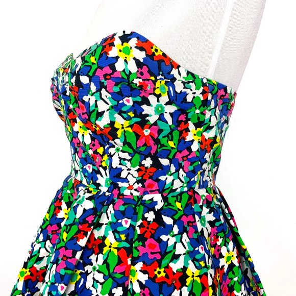 Kate Spade Karmen Strapless Floral Dress Sz 4 - Picture 8 of 16